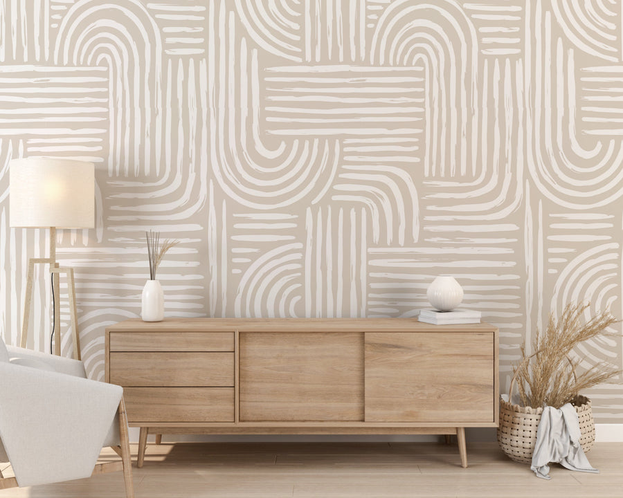 papier-peint-graphique-3d-beigekam-leon-444583 Papier-peint graphique