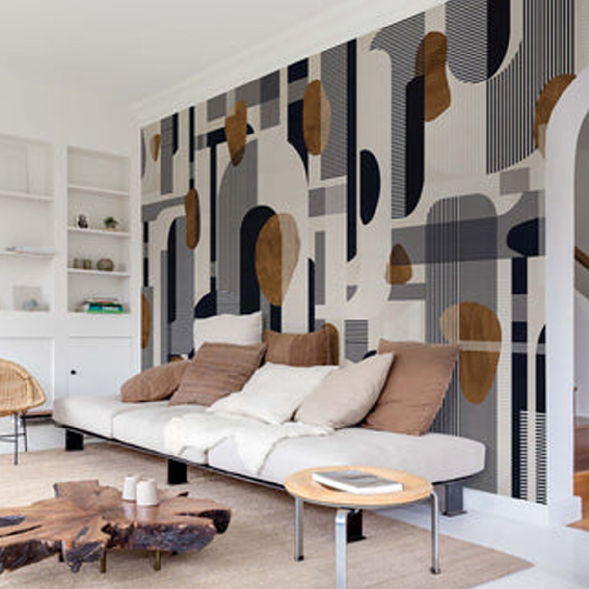 papier-peint inspiration bauhaus
